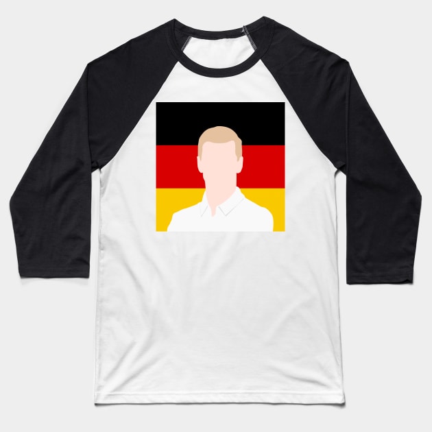 Mick Schumacher Face Art - Flag Edition Baseball T-Shirt by GreazyL